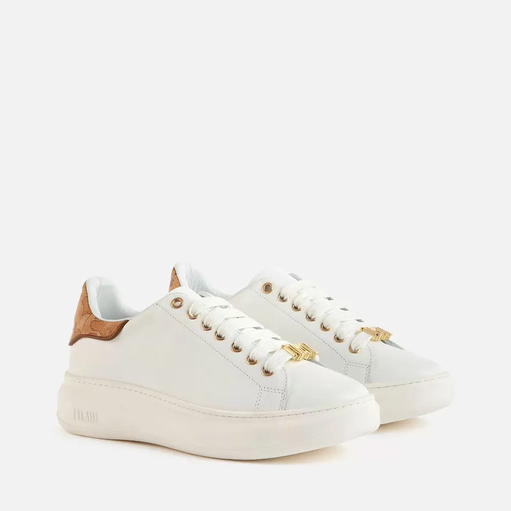 Sneakers Donna 1A Classe Alviero Martini in Pelle Bianca con Passalaccio 1A Classe 1002