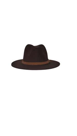 SOLID CHOCOLATE BROWN FEDORA