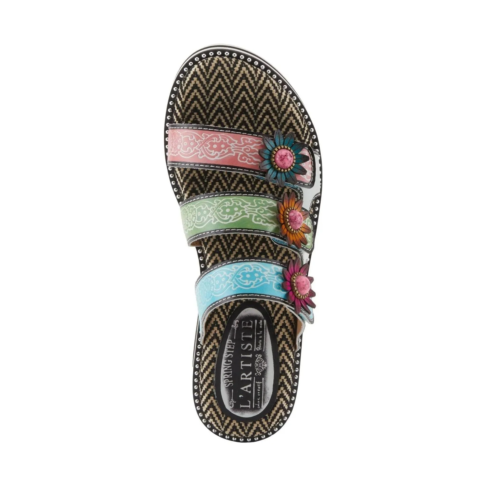 Spring Step Women's L'artiste Maryse Sandals - White Multi