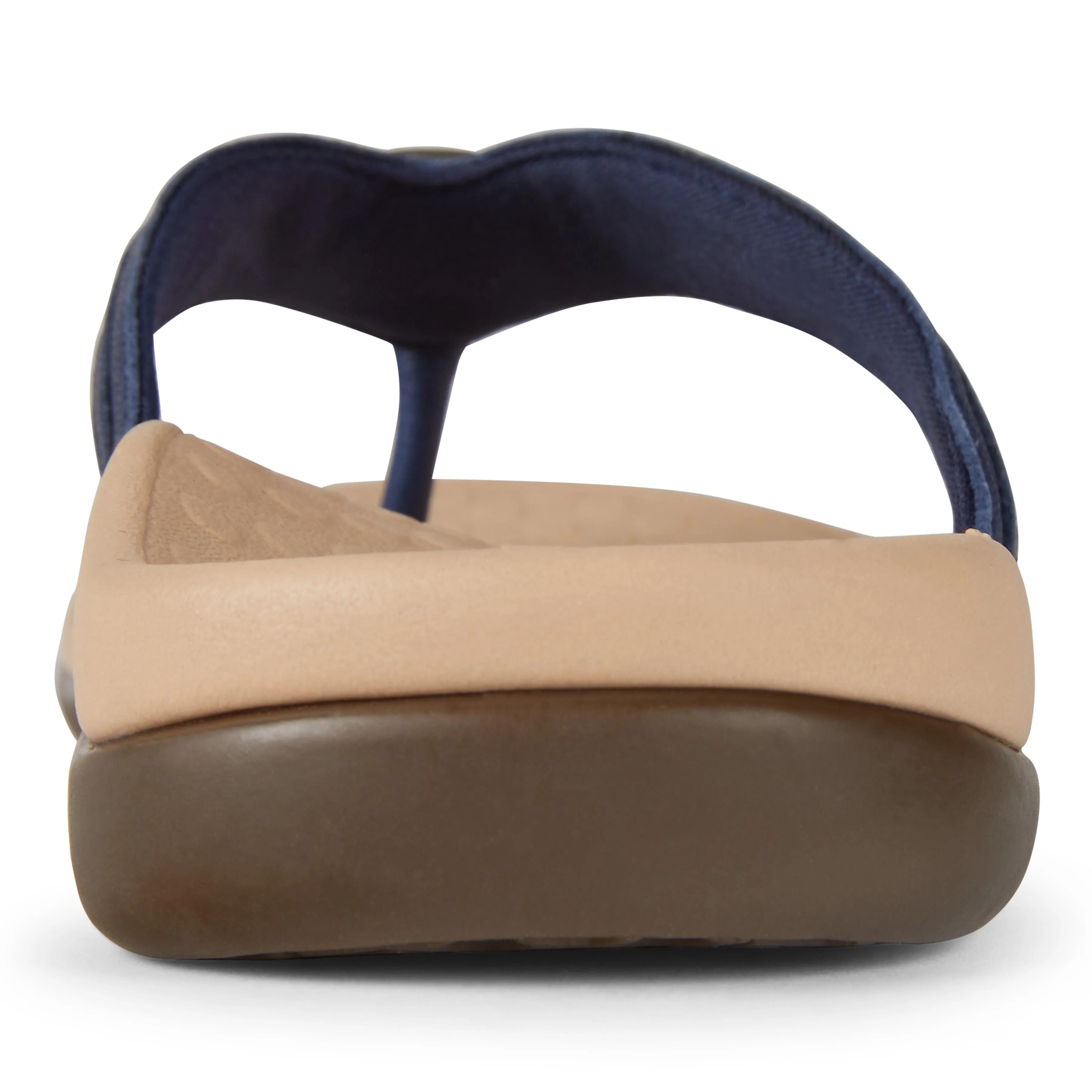 Tide Aloe Leather Flip Flop in Navy