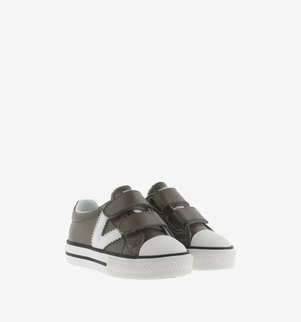 Tribu Double Velcro Trainers, Taupe
