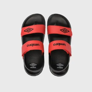 Umbro Youth Embossed Strap Sandal Red/Black _ 182067 _ Red