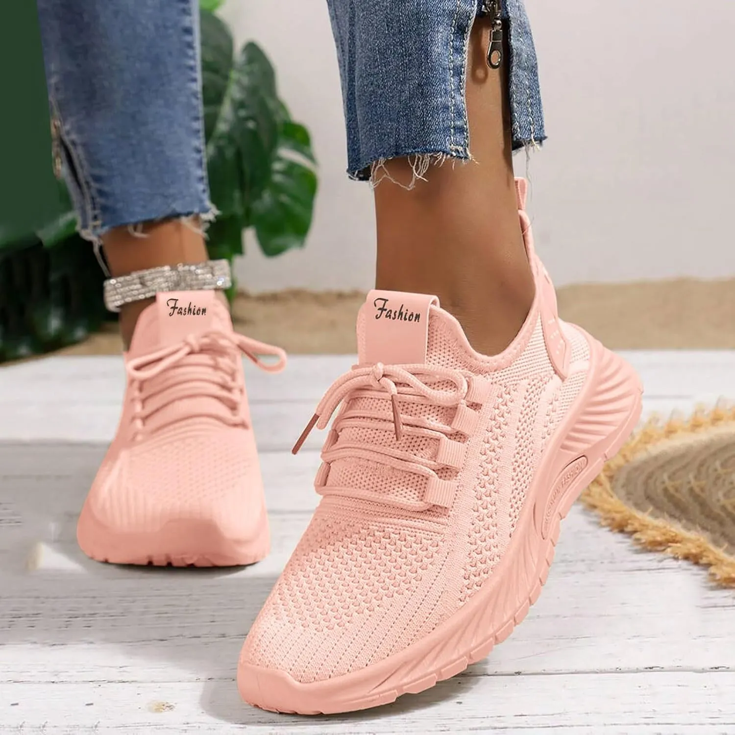 Womens Running Shoes Womens Fashion Walking Shoes Lightweight Breathable Tennis Shoes Non Slip Athletic Workout Sneakers