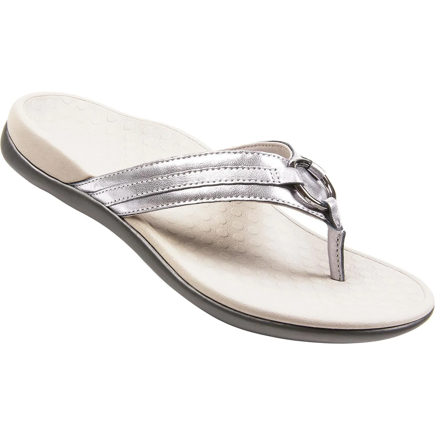 Women's Vionic Tide Aloe Pewter Metallic Leather