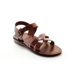 Yael - Leather crossover ankle strap sandal