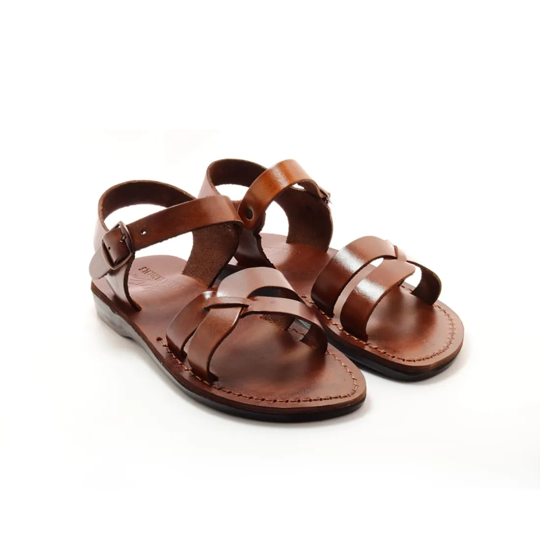Yael - Leather crossover ankle strap sandal