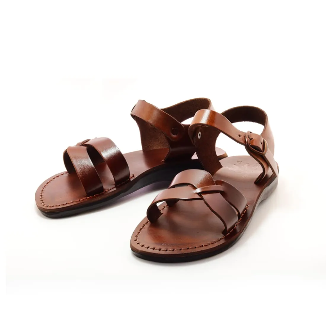 Yael - Leather crossover ankle strap sandal