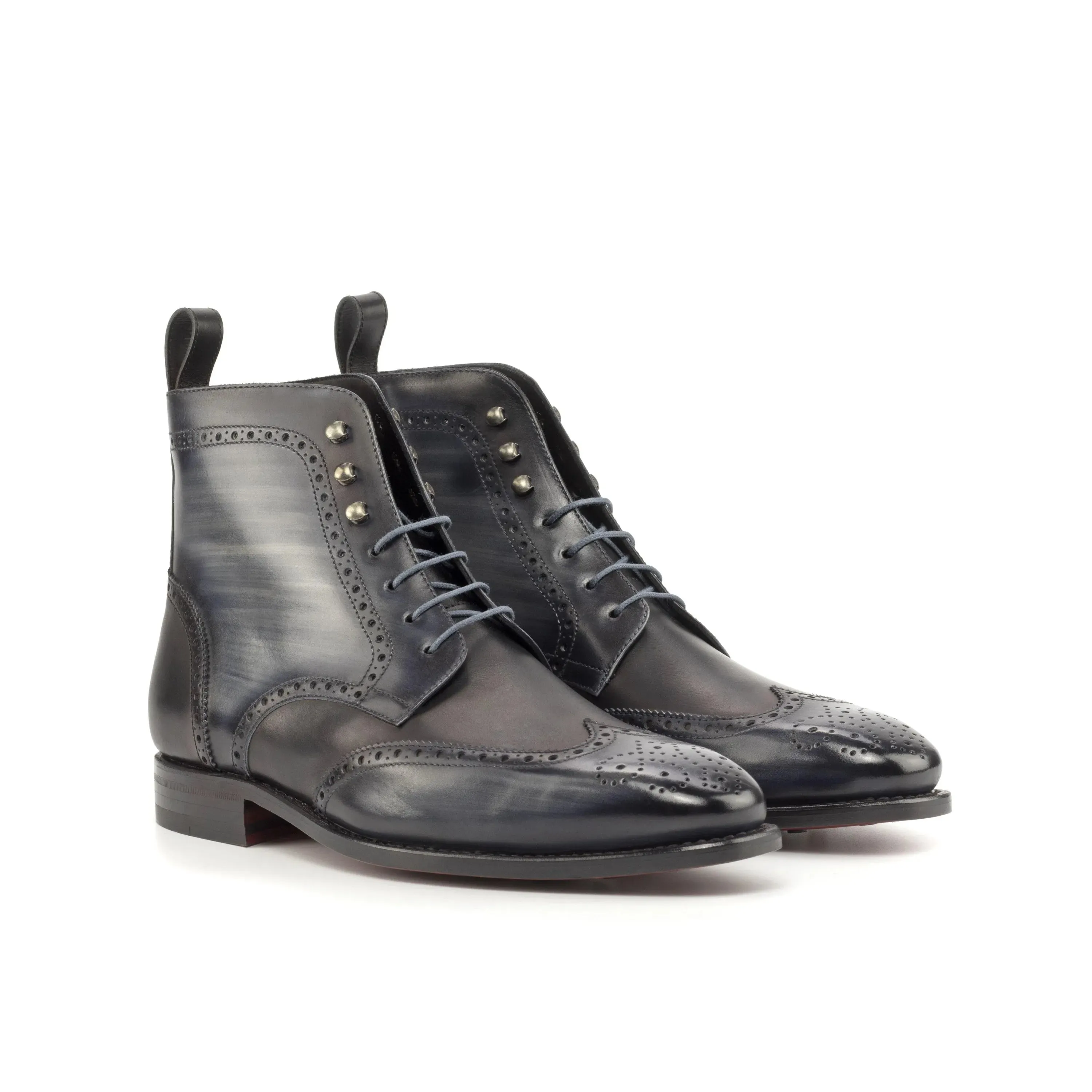 Zdan Military Brogue Patina Boots