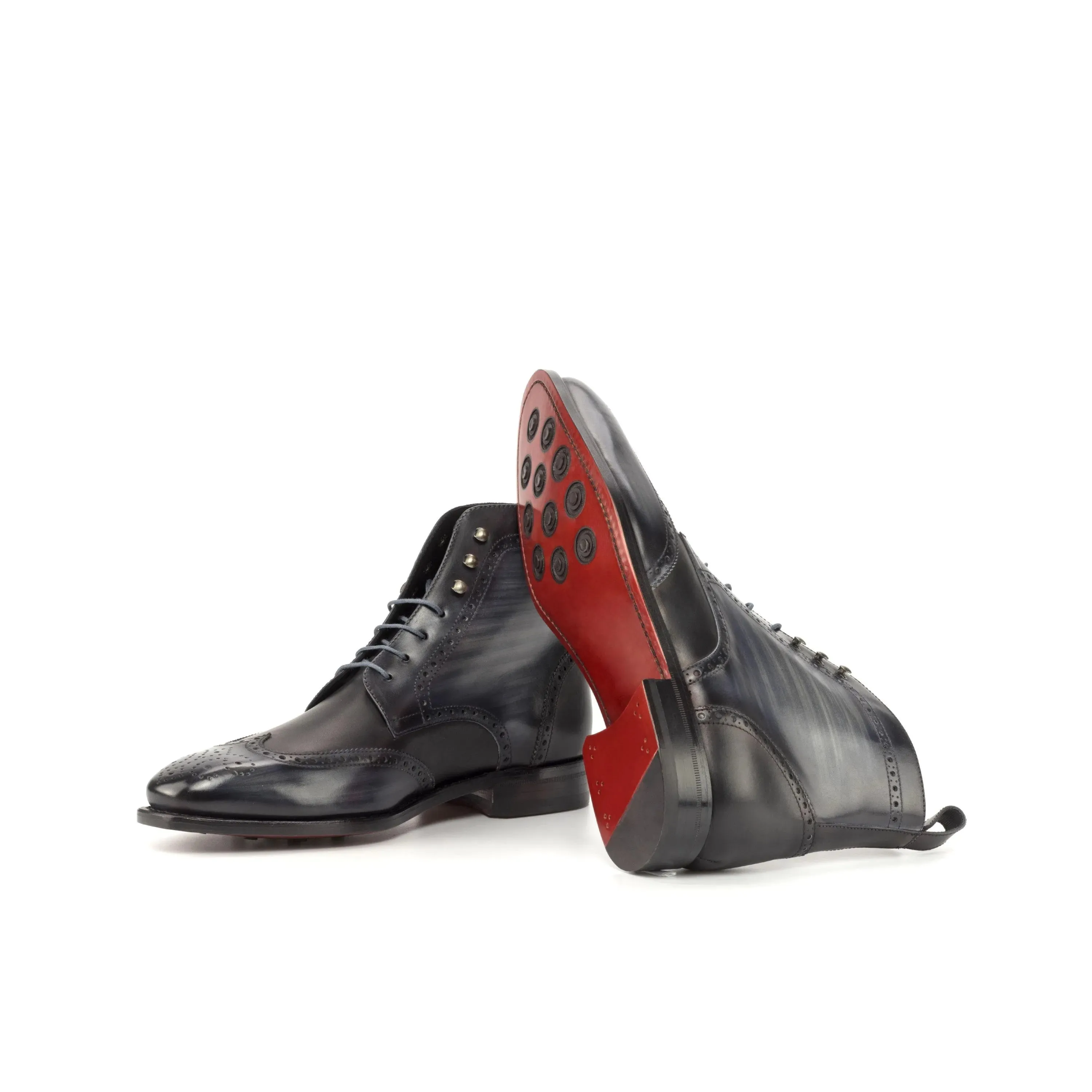 Zdan Military Brogue Patina Boots
